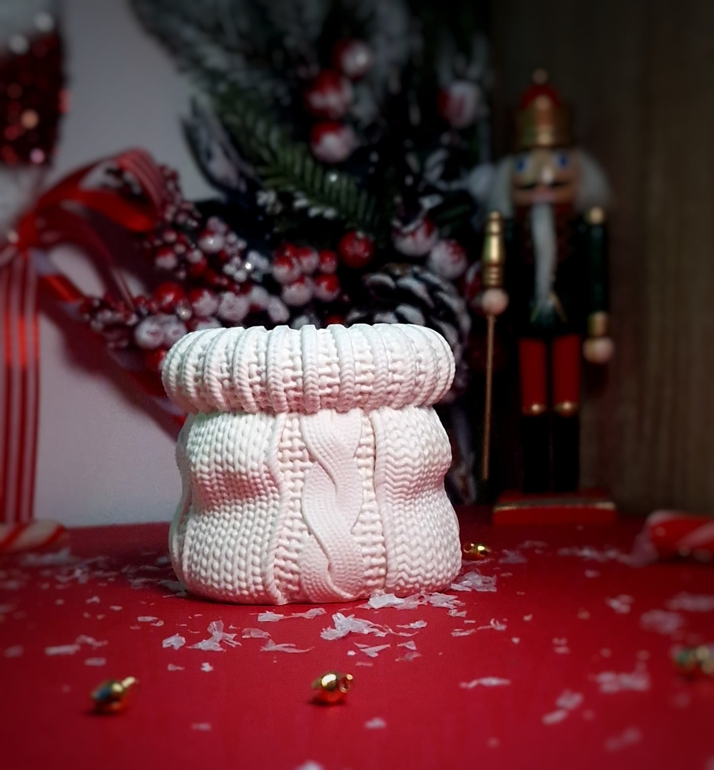 Bougie Pull en Jesmonite - Cocooning Noël🕯️✨