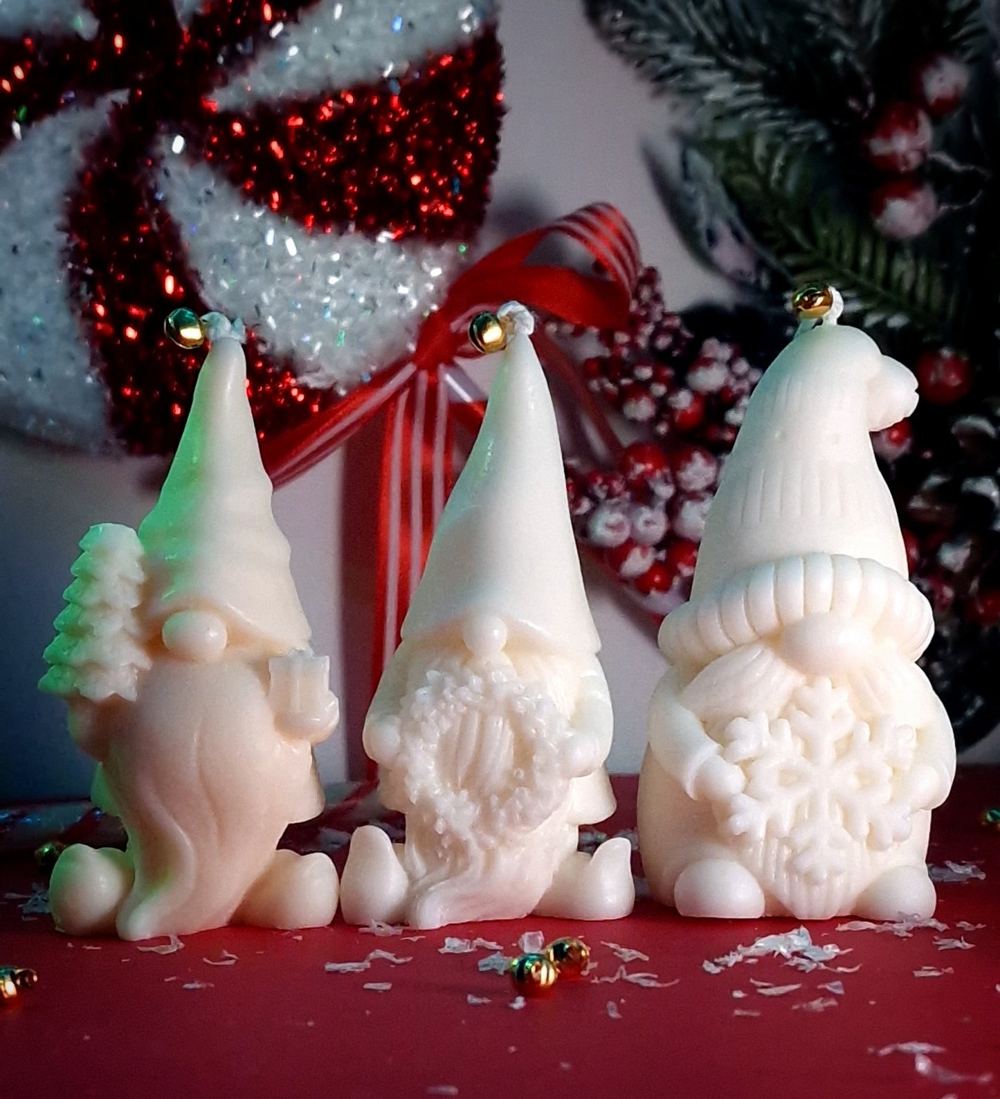 Bougies Gnomes de Noël – Charme et Magie Festive ( à l'unité )