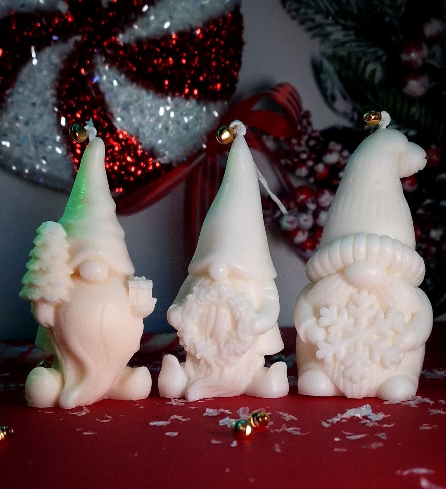 Bougies Gnomes de Noël – Charme et Magie Festive ( à l'unité )